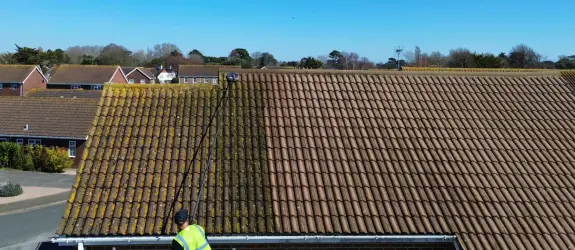 Roof cleaning a healthcare centre in Faversham
